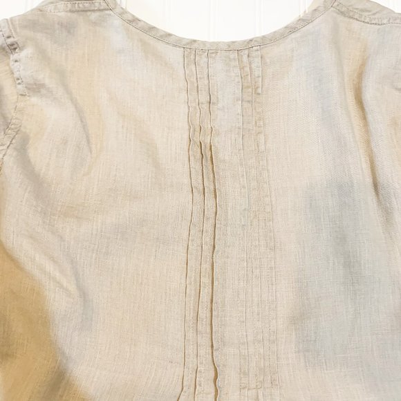 Flax Tan Button Up Blouse/Jacket   893 - Picture 4 of 7